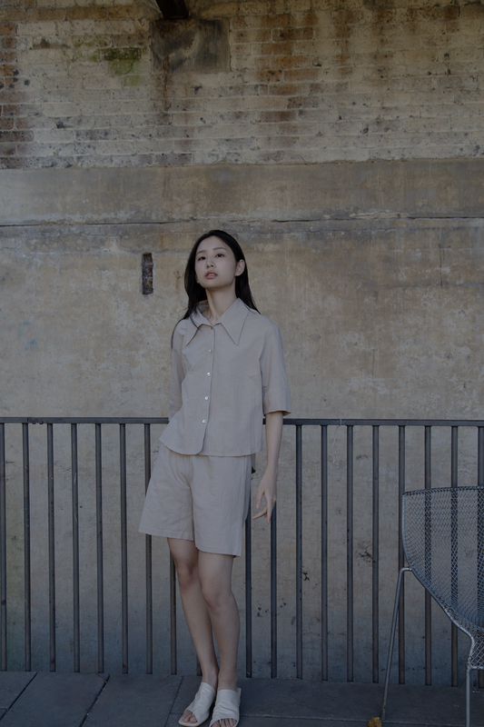 Quiet Grain Linen Top/Shorts