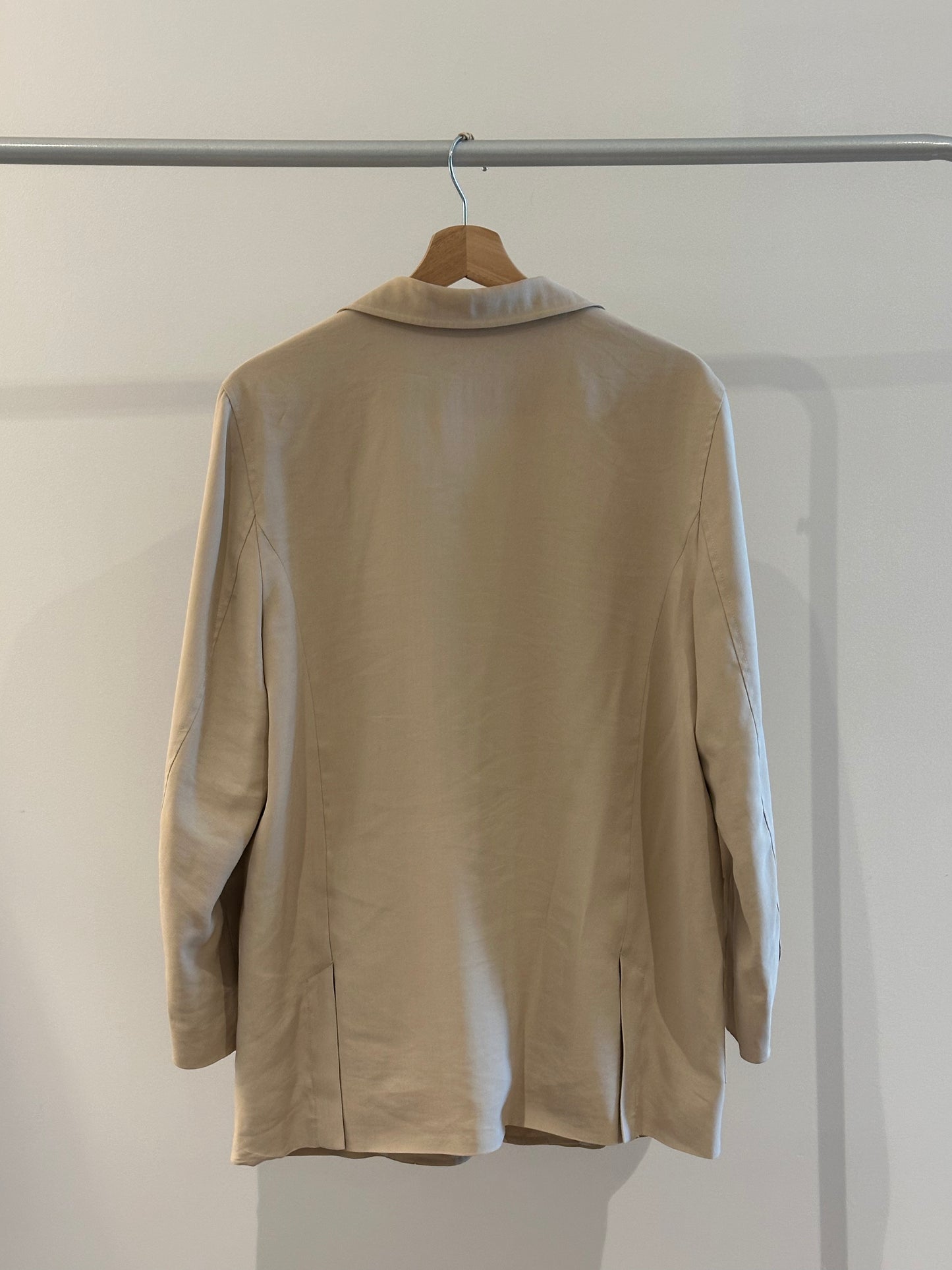 Better-Than-Yesterday Oversized Summer Blazer in Desert Beige