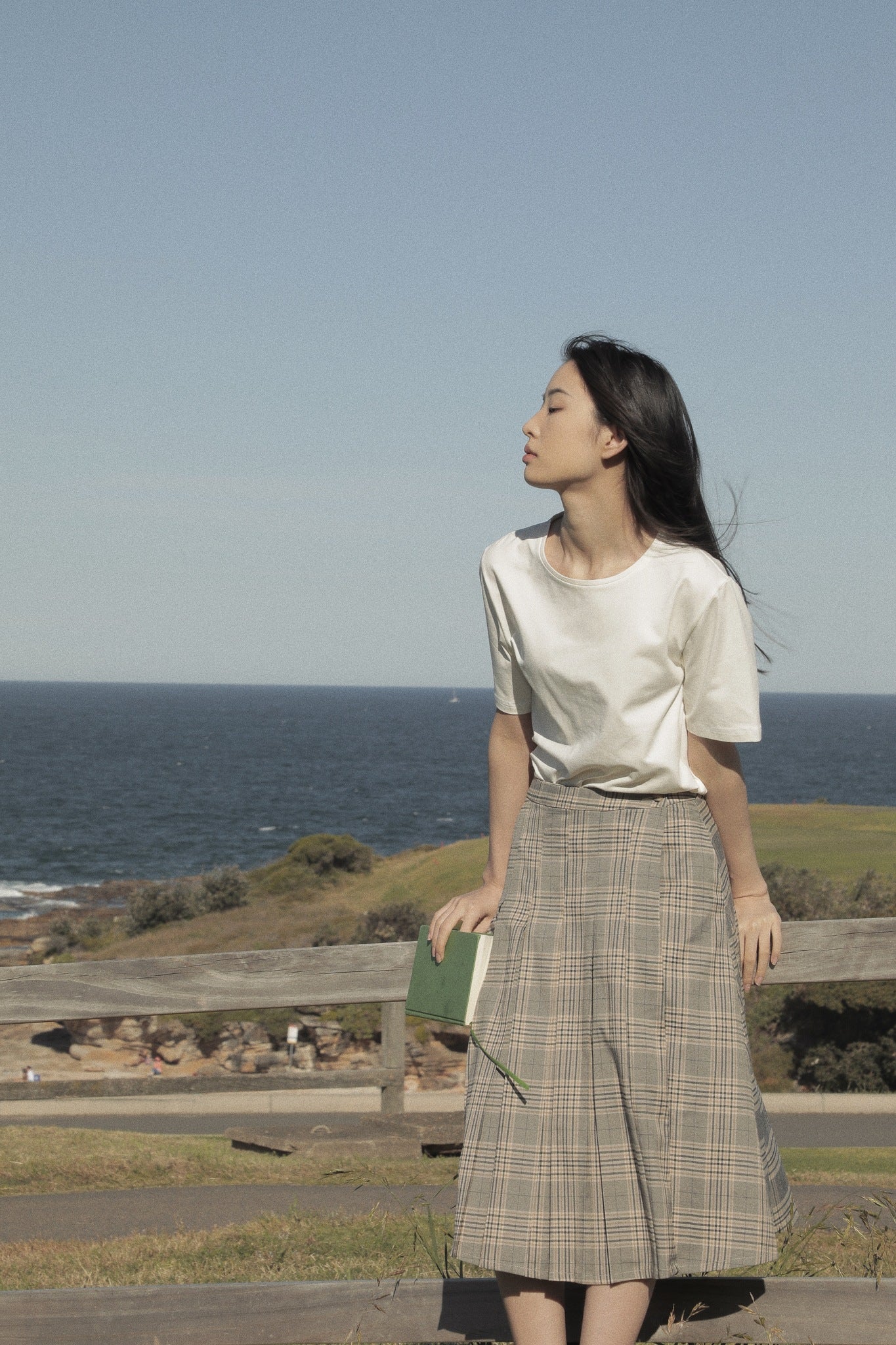 Never-Better pleated wrap midi skirt