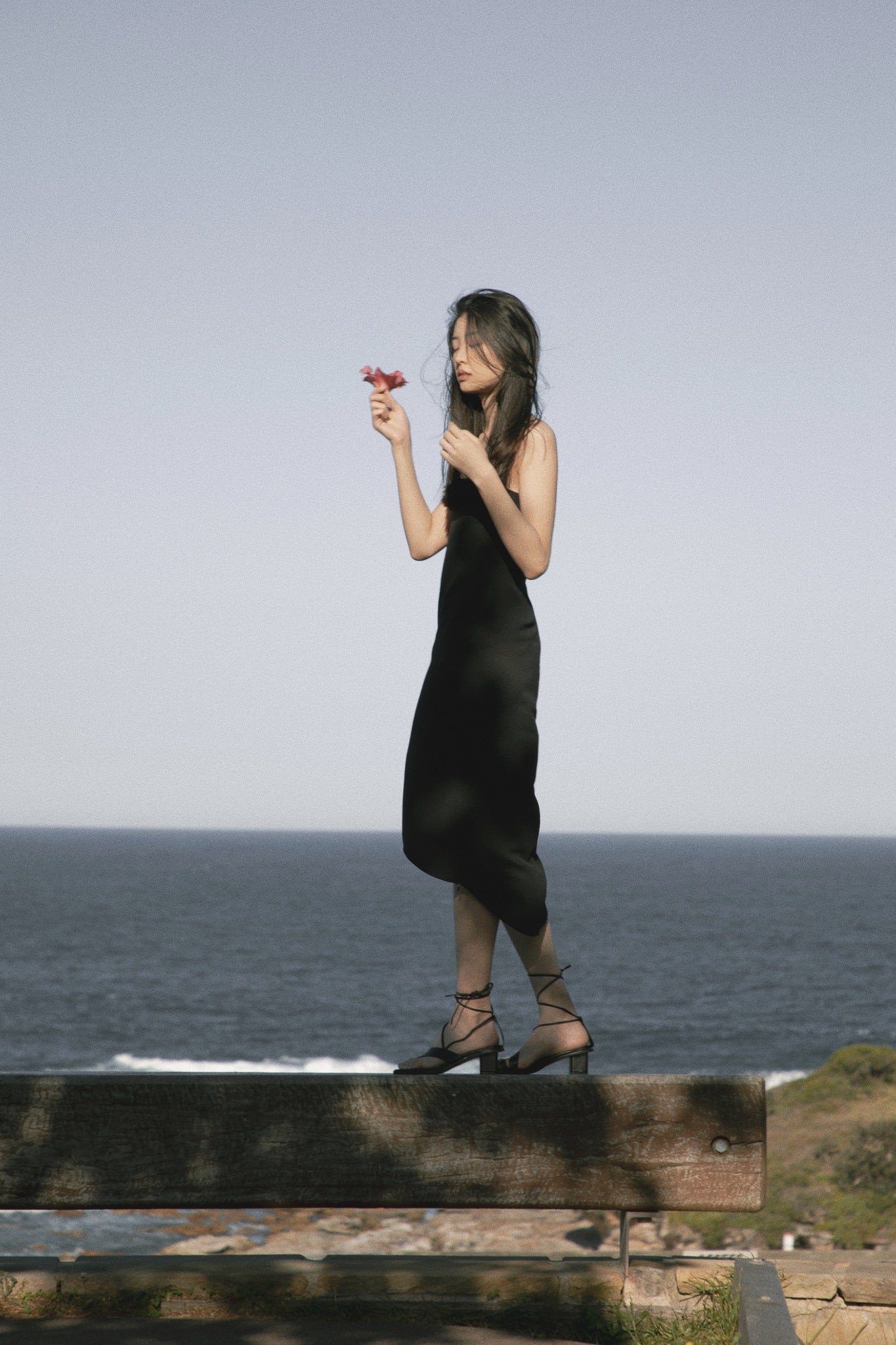 Yours-Sincerely Slip Dress w. Side Split