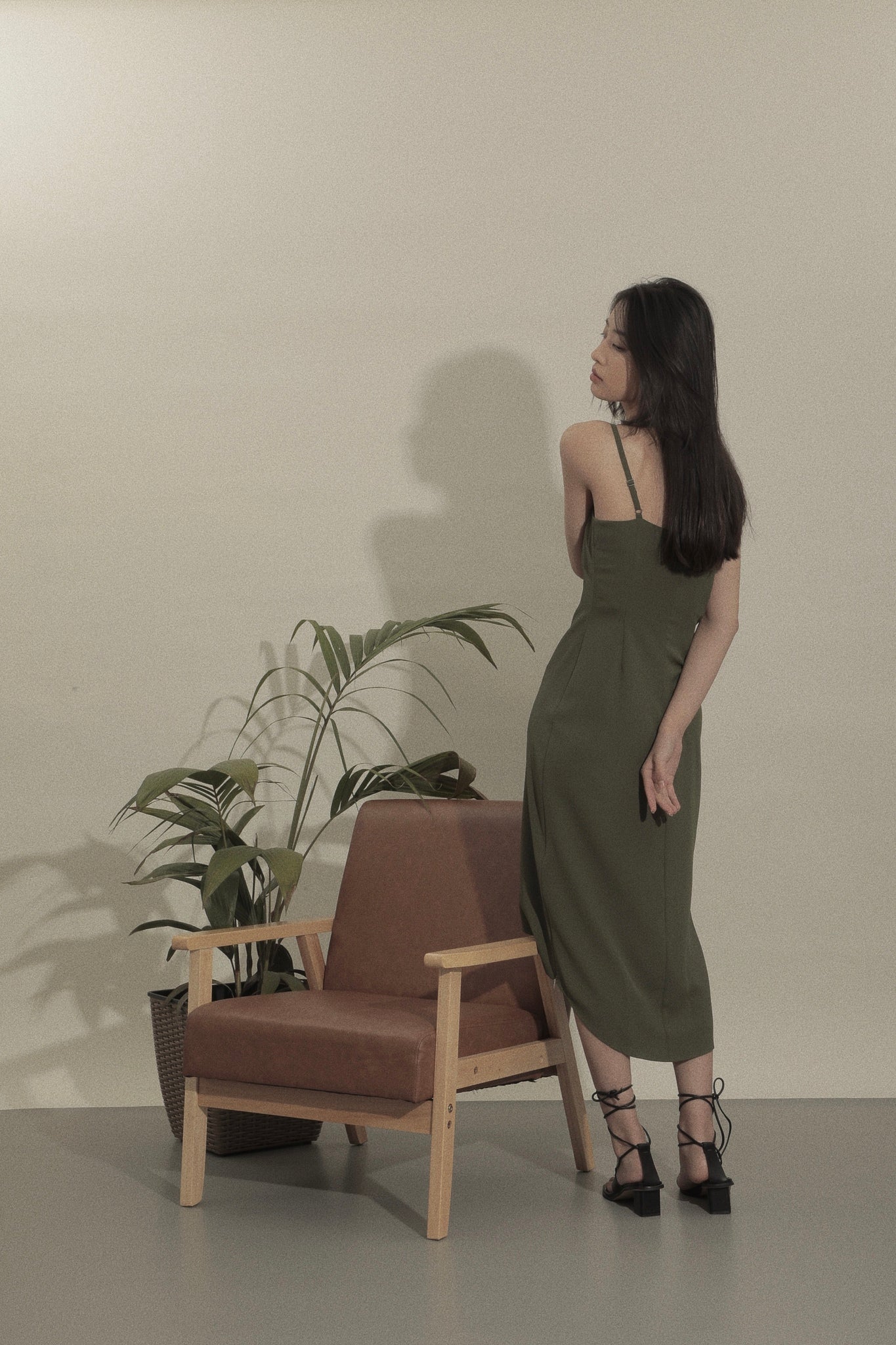 Yours-Sincerely Slip Dress w. Side Split