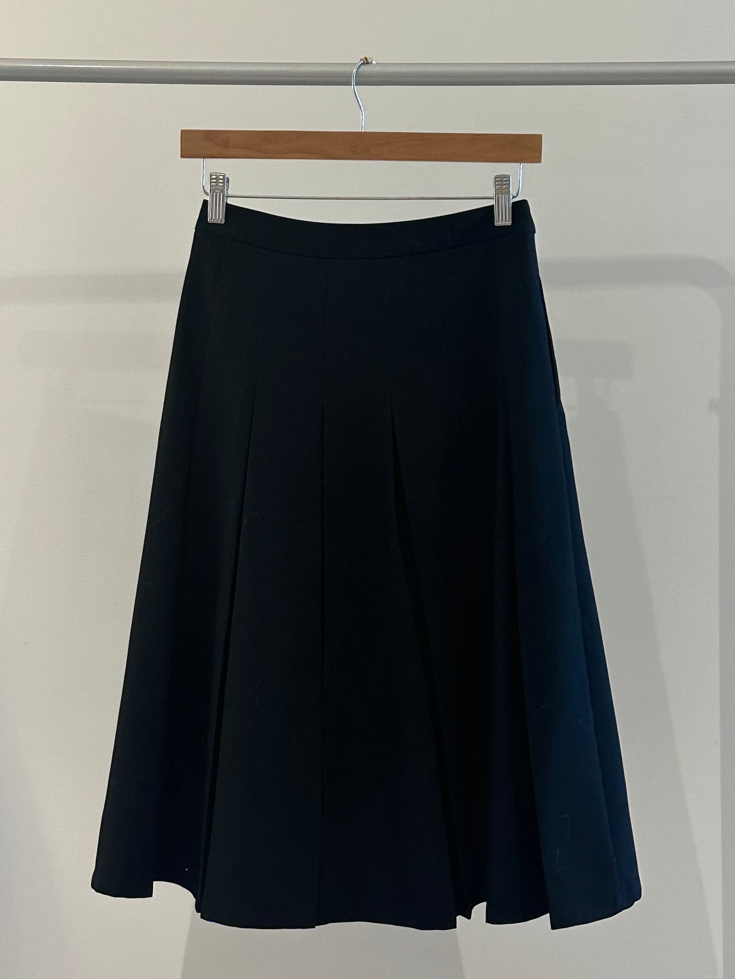 Never-Better pleated wrap midi skirt