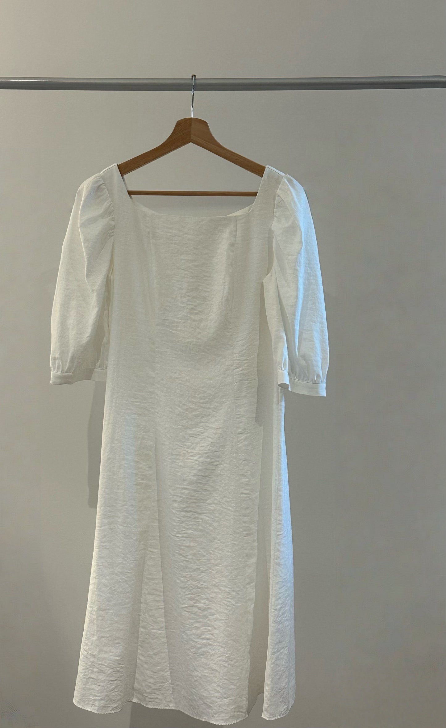Tiny-Stories Square Neck Midi Dress