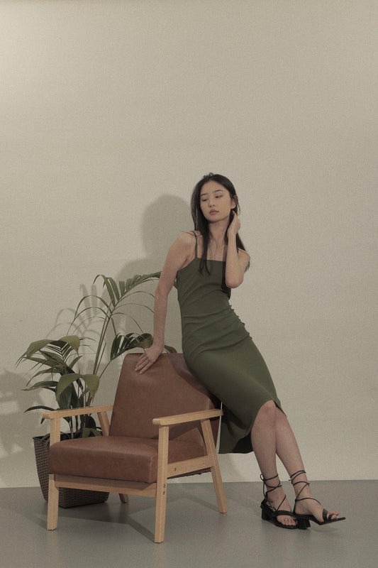 Yours-Sincerely Slip Dress w. Side Split