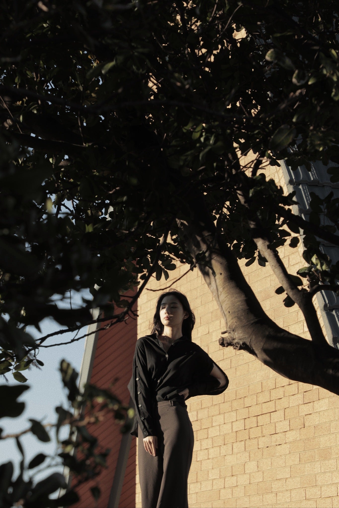 Nienne Button Shirt in Black