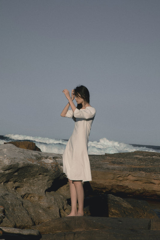 Tiny-Stories Square Neck Midi Dress