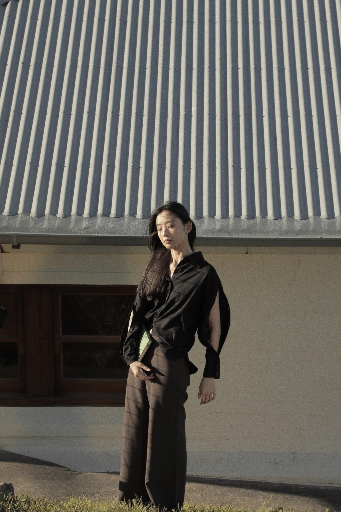 Nienne Button Shirt in Black