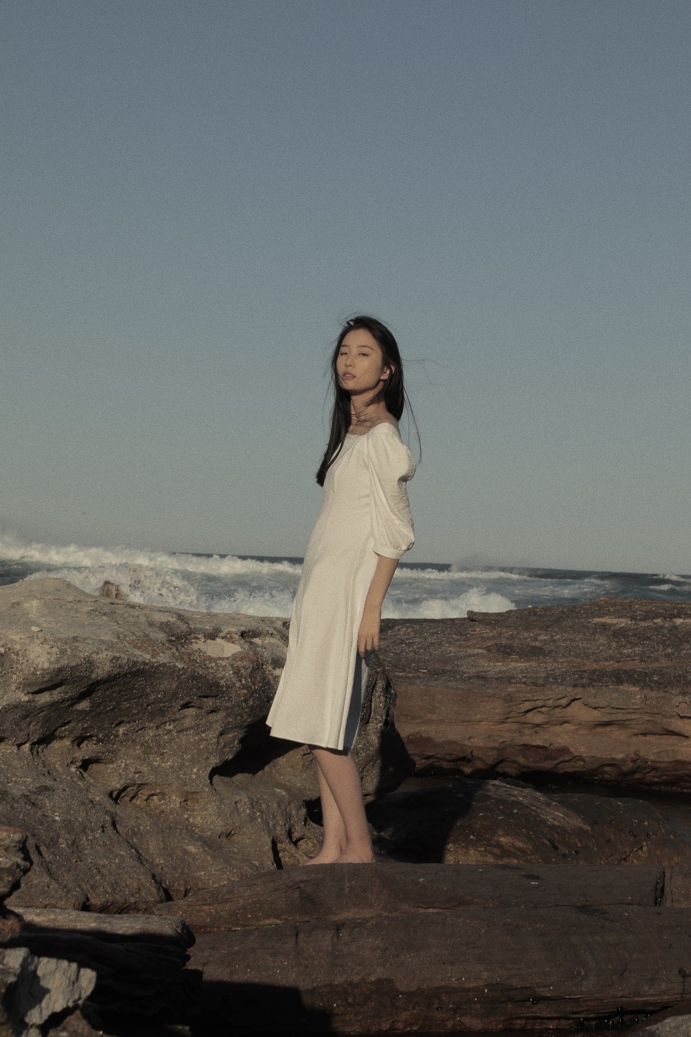 Tiny-Stories Square Neck Midi Dress