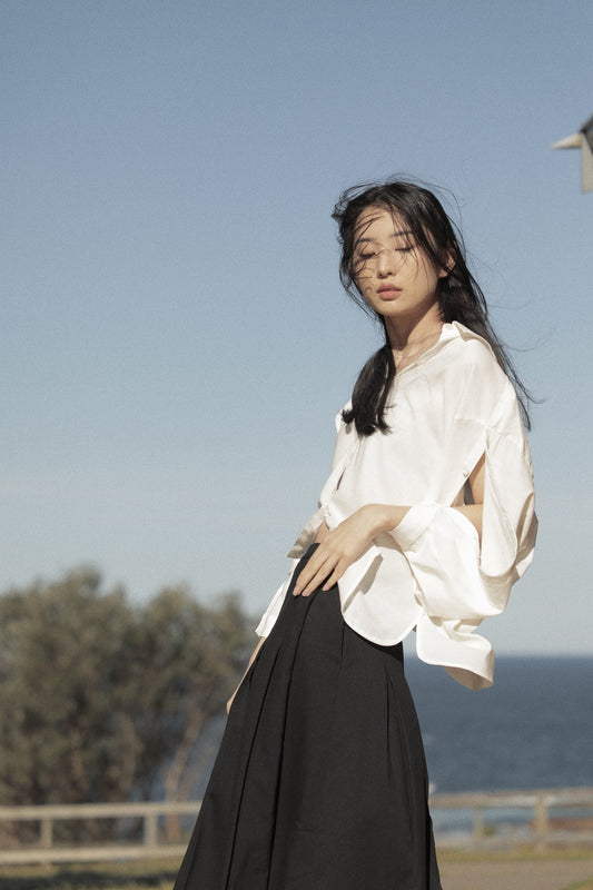 Nienne Button Shirt in White