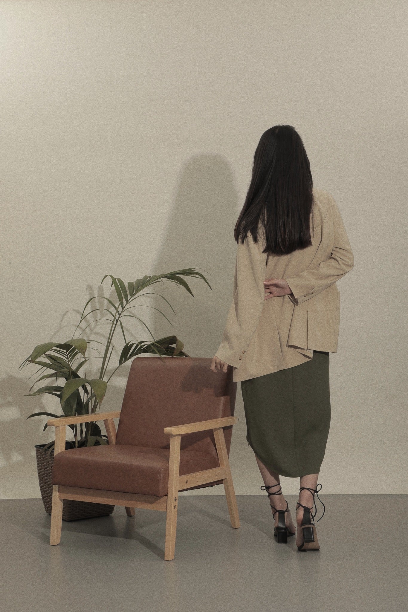 Better-Than-Yesterday Oversized Summer Blazer in Desert Beige